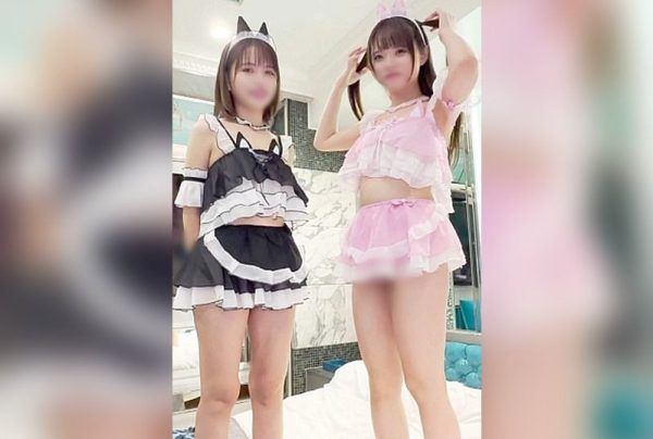 [FC2-PPV-4821897] [Reverse 3P] Indulgent Sex with the Top 2 Most Popular Maid Café Girls ♥ Alternating Raw Sex with Their Divine Hairy and Shaved Pussies