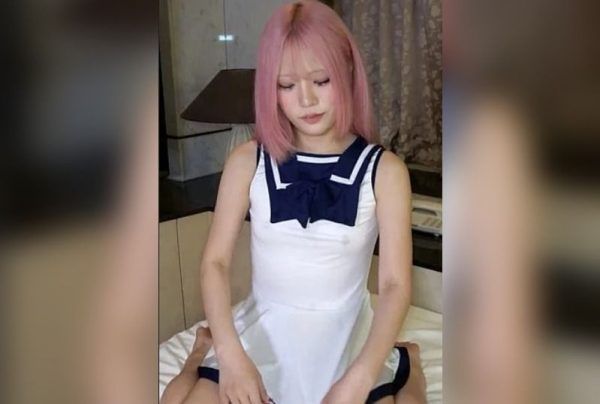 [FC2-PPV-4906059] Flashy-haired girl in sailor cosplay gives sloppy blowjob and handjob leading to huge facial then creampie